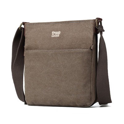 Classic Small Zip Top Shoulder Bag - Brown