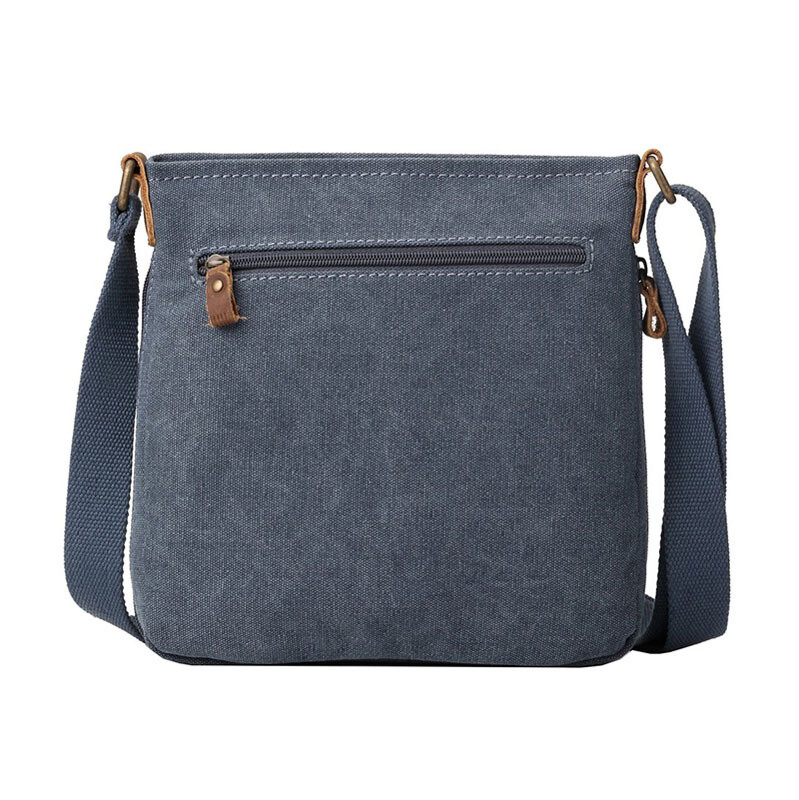 TRP0237 - Small Zip Top Shoulder Bag - Blue