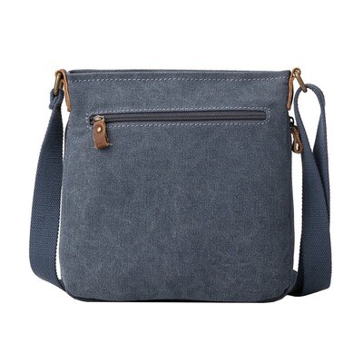 TRP0237 - Small Zip Top Shoulder Bag - Blue