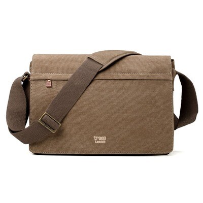 Classic Flap Front Messenger Bag - Brown