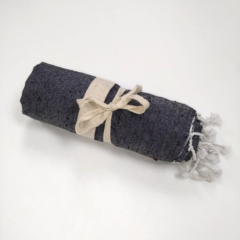 Cotton Towel - 19 Dk Grey/Cr