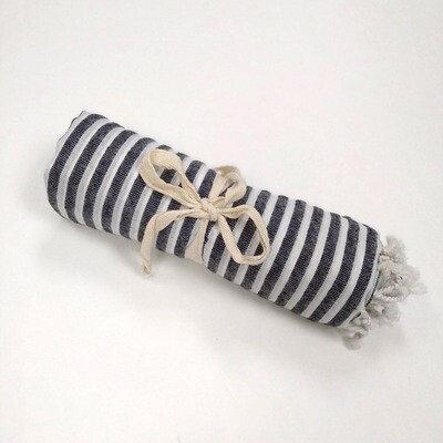 Cotton Towel - 20 Dk Grey/Wh