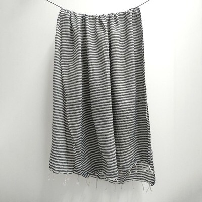 Cotton Towel - 20 Dk Grey/Wh