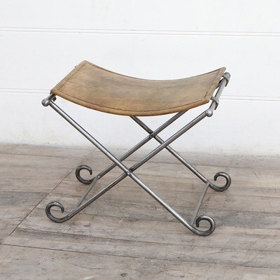 Logan Folding Stool - Hunter Leather