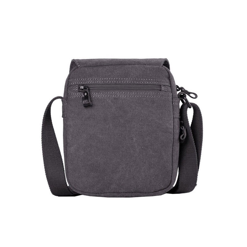 TRP0239 - Small Zip Front Cross Body Bag -Charcoal
