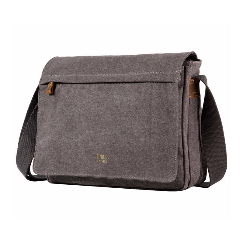 TRP0241 - Small Flap Front Messenger Bag -Charcoal