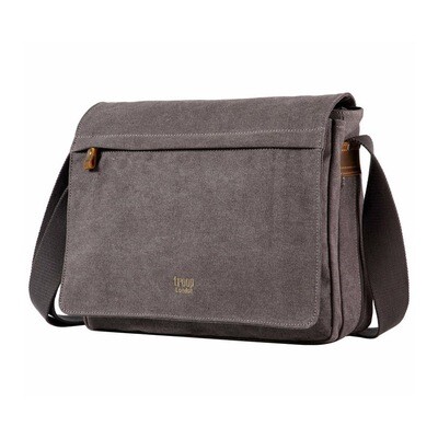Classic Flap Front Messenger Bag Small - Charcoal