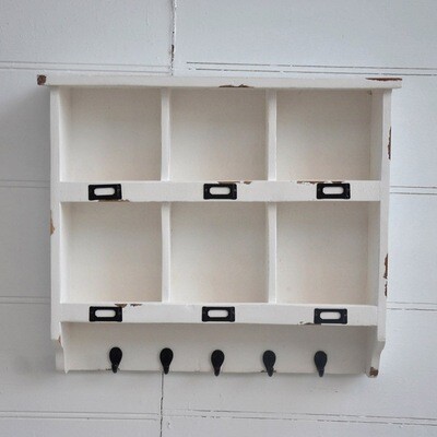 Timber Wall Organizer 6 Compartments