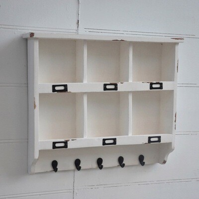 Timber Wall Organizer 6 Compartments