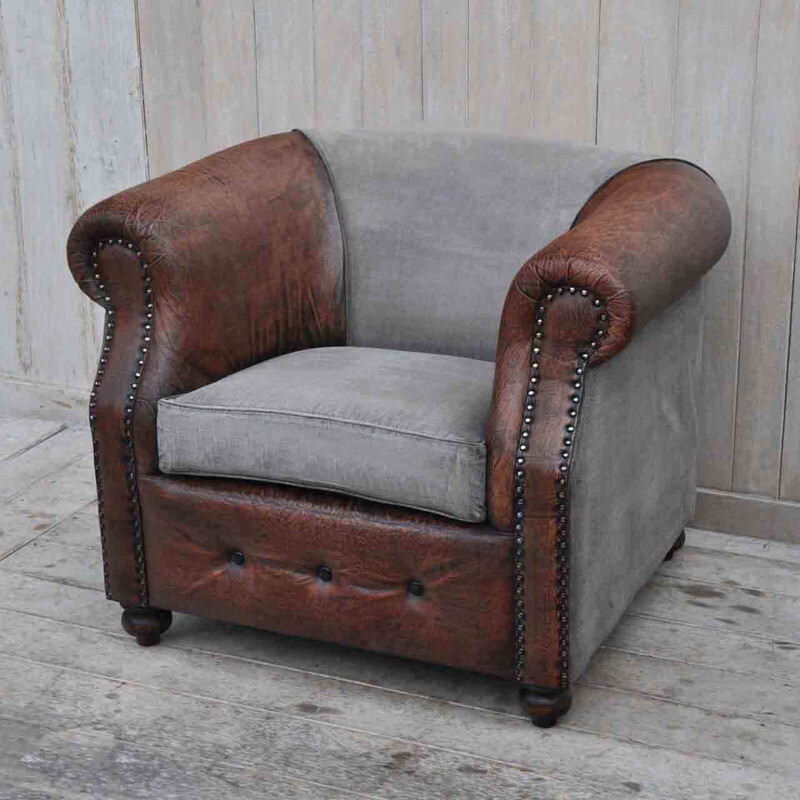 Phoenix Armchair - Leather/Canvas