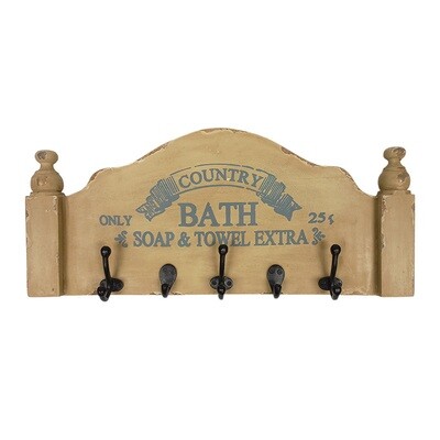 Wooden Bath Hanger - Antique Beige