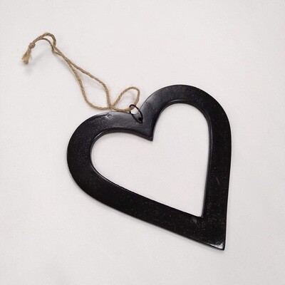 Cast Heart Black Nickel (3 sizes)