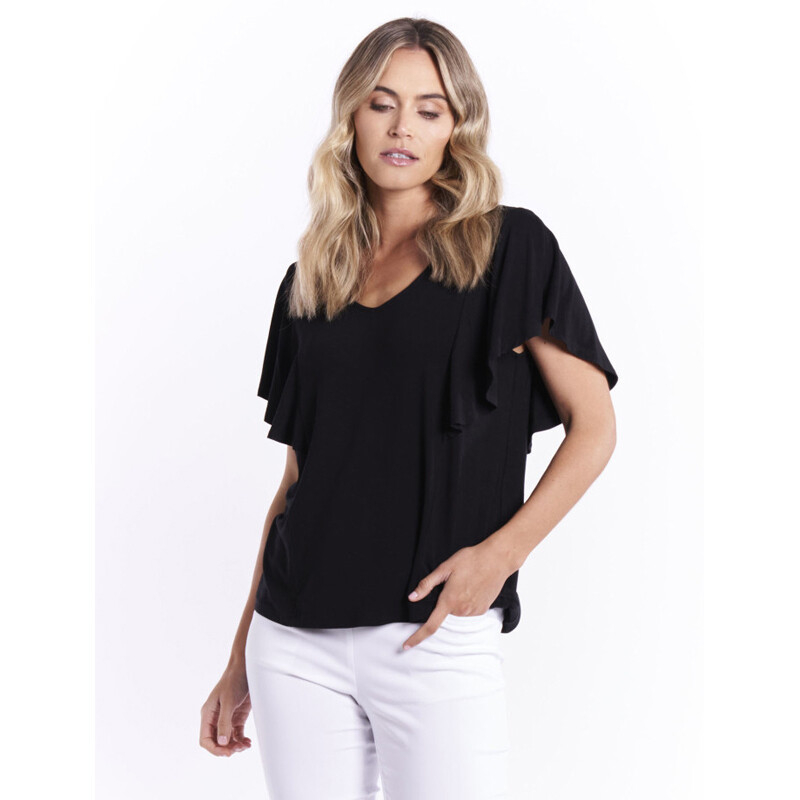 Florence Frill Tee - Black