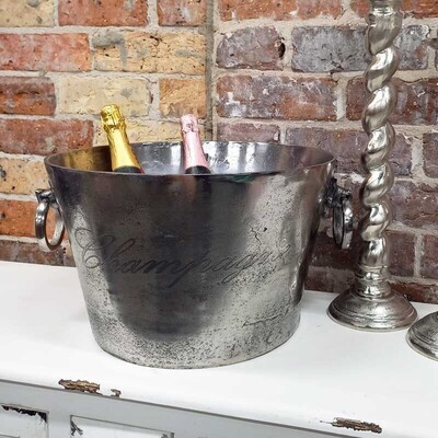 Champagne Bucket Antique Nickel - Large