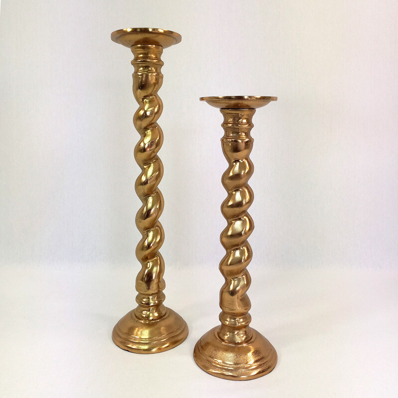 Twisted Candle Holder Gold Sm