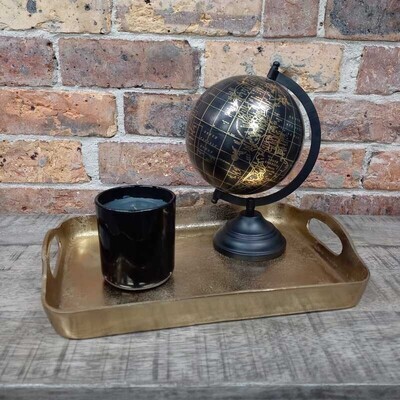 Rect. Handle Tray Gold Sm