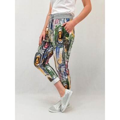 Emily Cotton Pant - Abstract