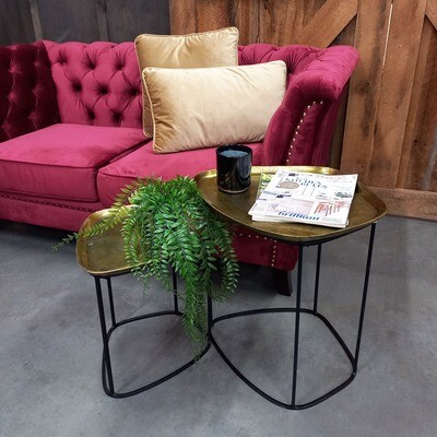 Asymmetrical Coffee Table - Antique Gold Lg