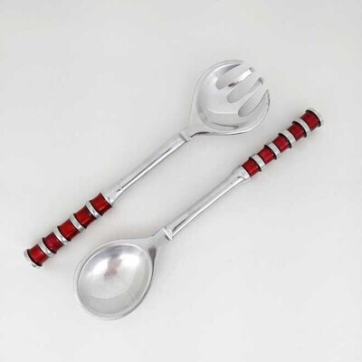 Salad Servers Ribbed
