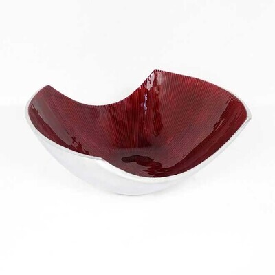 Ribbed Bowl Sm, Color: Red