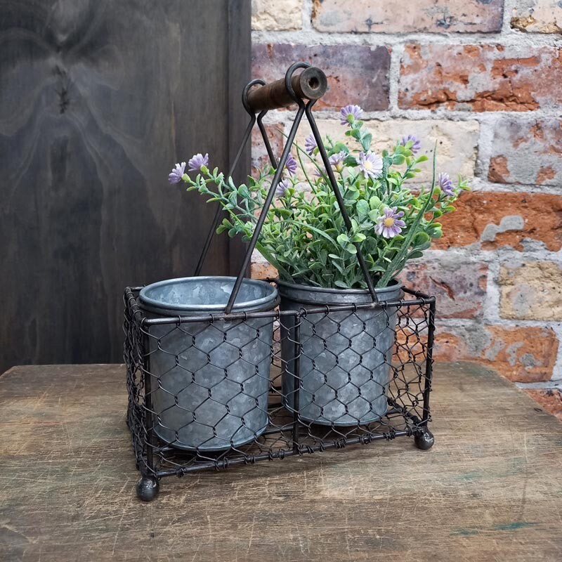 Wire Basket Top Handle 2 pots