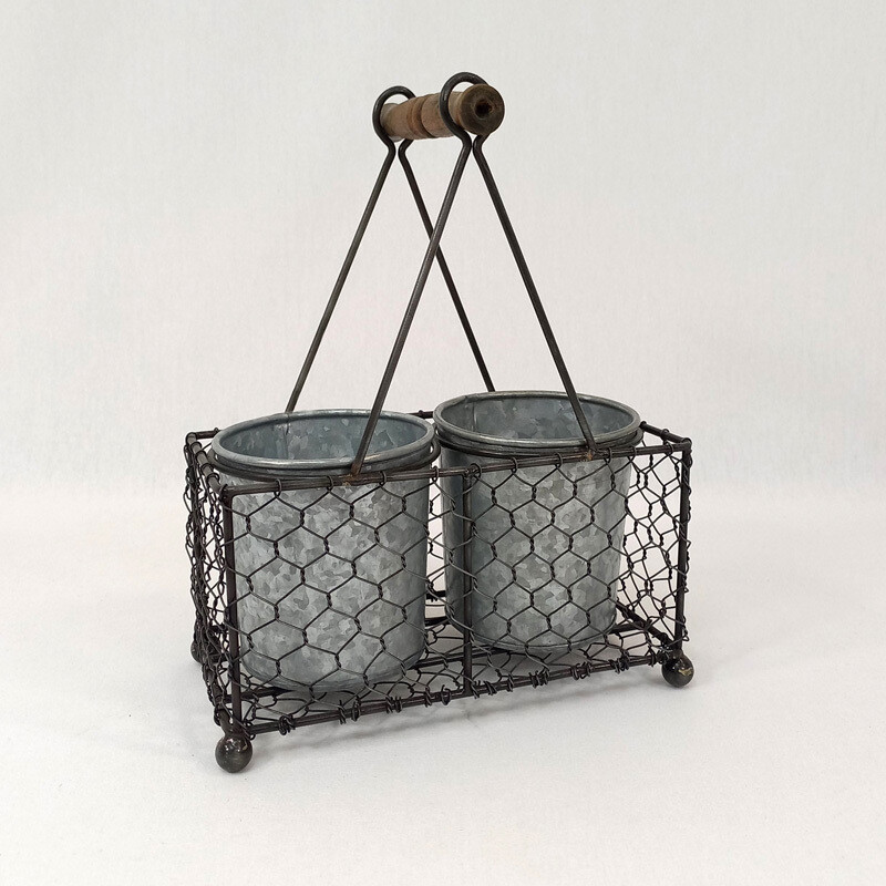 Wire Basket Top Handle 2 pots