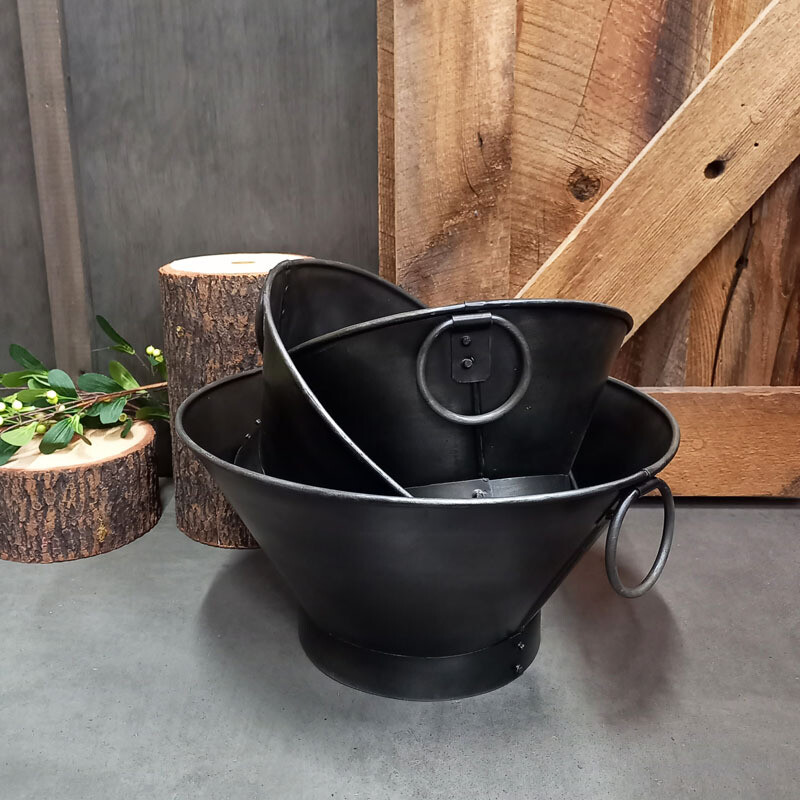 Tub W/Handles Gunmetal - Lg