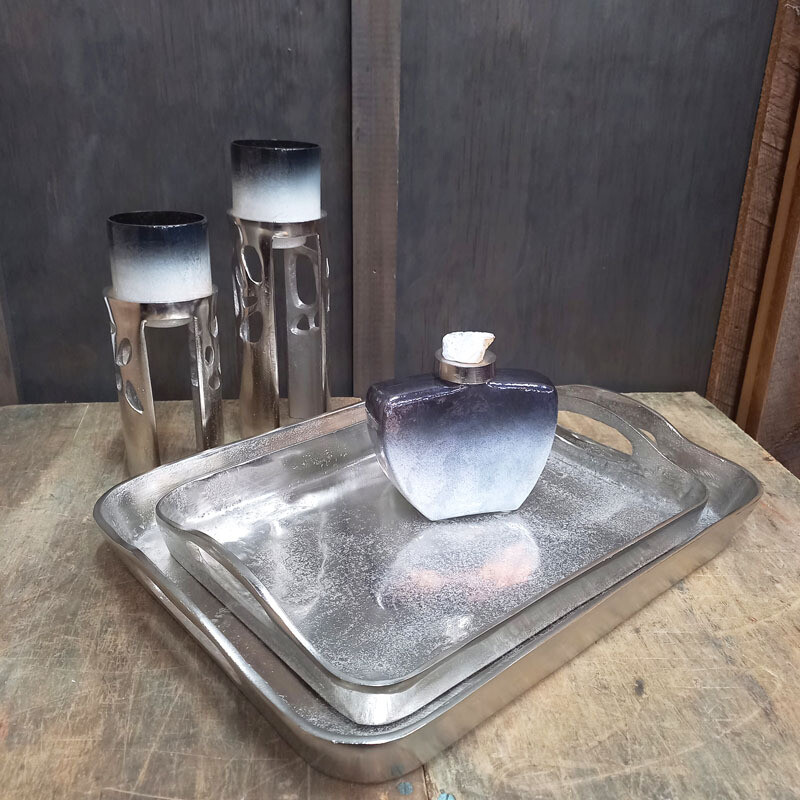 Rect. Handle Tray Nickel Sm