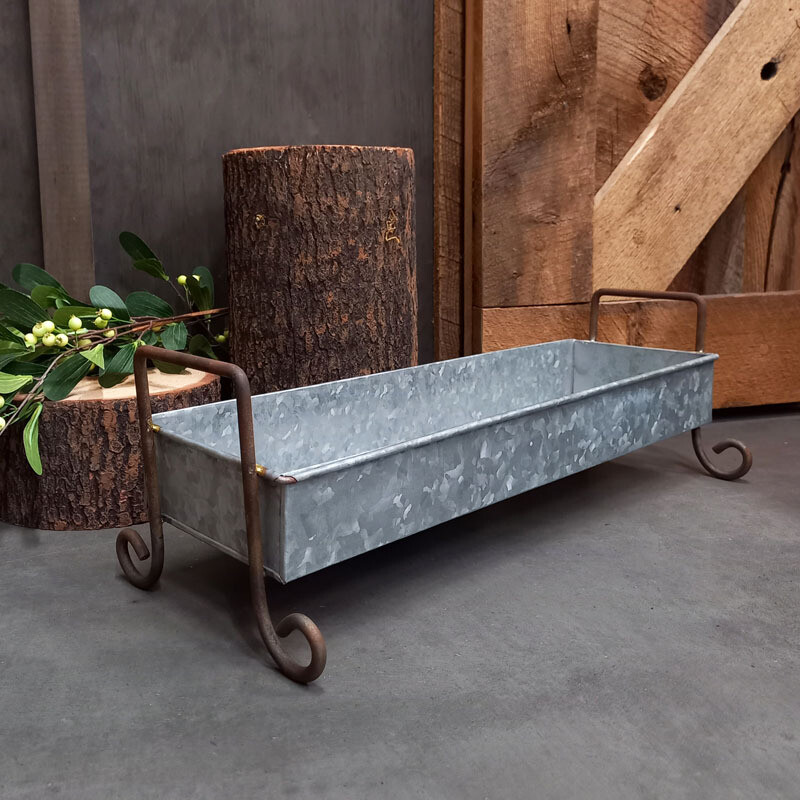 Rect Tray with Legs Galv.