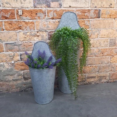 Deep Wall Planter Galv. Sm