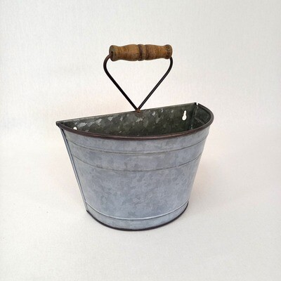 Bucket Wall Planter Galv. Lg