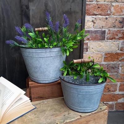 Bucket Wall Planter Galv. Sm