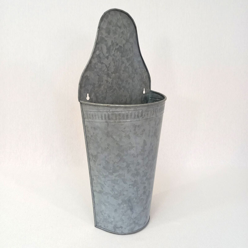 Deep Wall Planter Galv. Sm