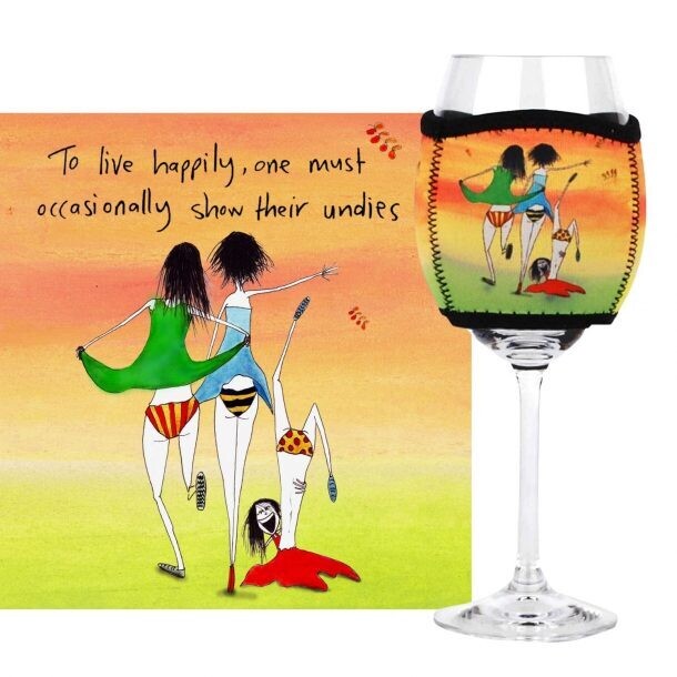 Red Wine Glass Cooler - Undies