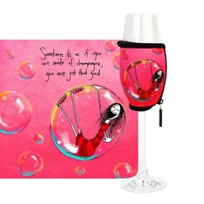 Champagne Glass Cooler - Bubbles
