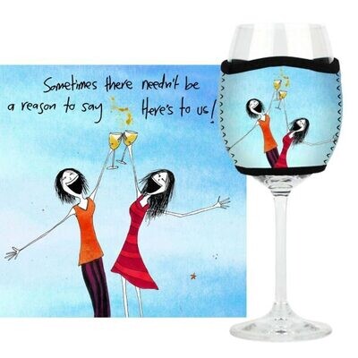 Red Wine Glass Cooler - Here's to Us