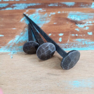 Nail Rnd Head Handforged Steel Lg