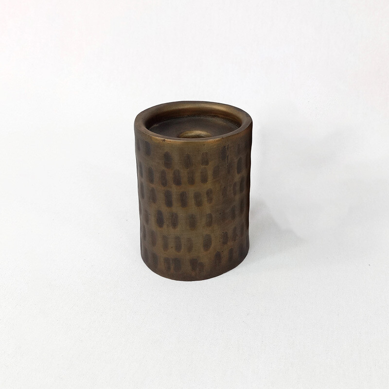 Brushed Bronze Candle Holder - Sm