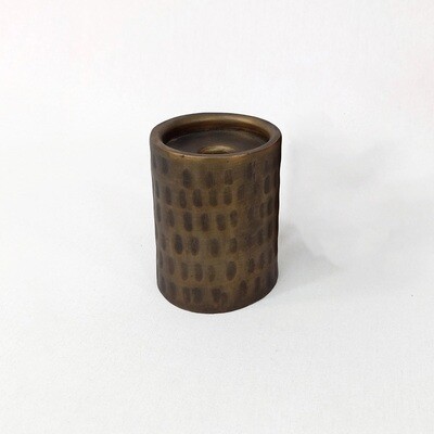 Brushed Bronze Candle Holder - Sm