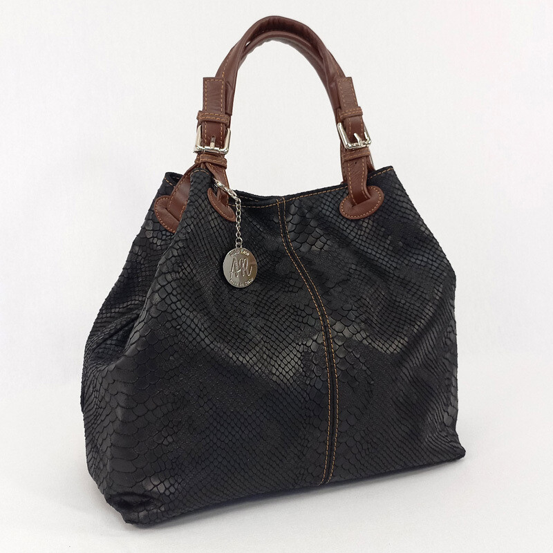 Nola - Leather Handbag, Colour: Black
