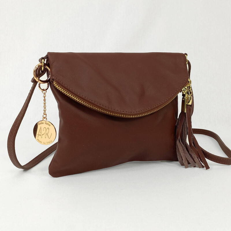 Pamela - Leather Crossbody Bag, Colour: Chocolate