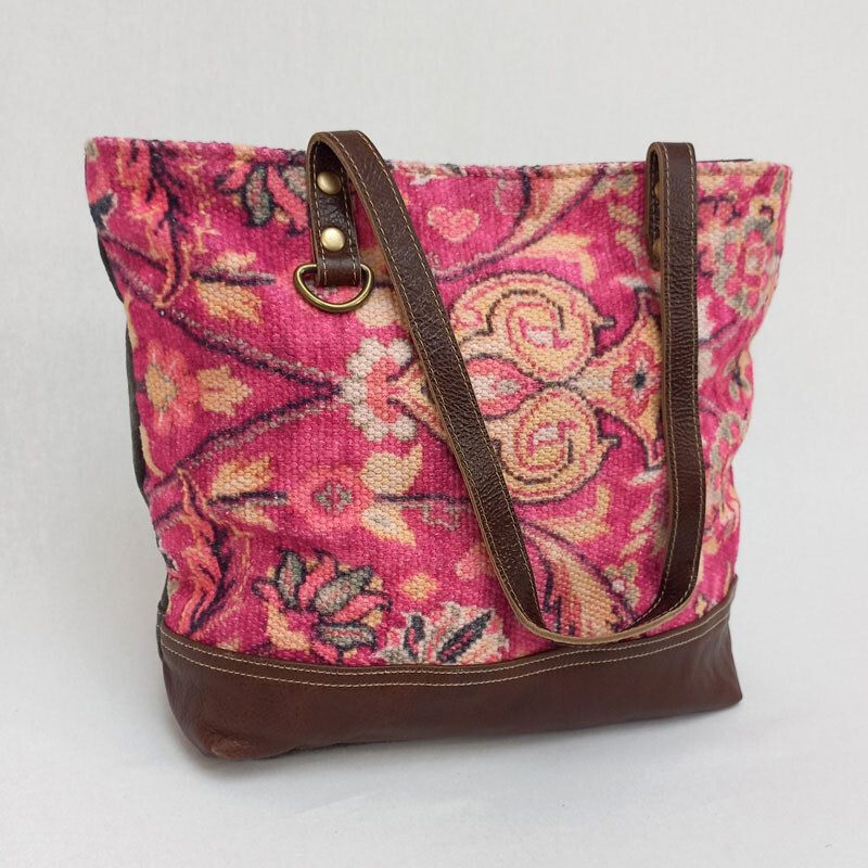 Kathleen - Canvas/Leather Tote Bag
