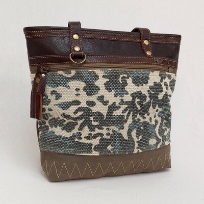 Tori - Canvas/Leather Tote Bag
