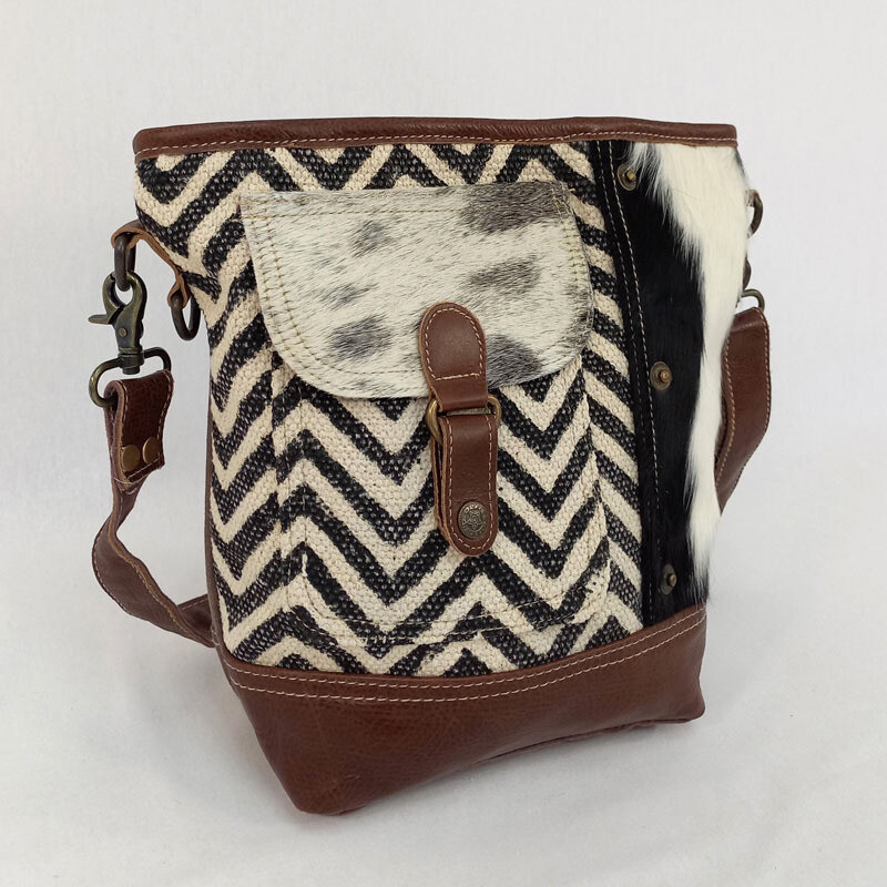 Tiana - Hide/Canvas Tote Bag
