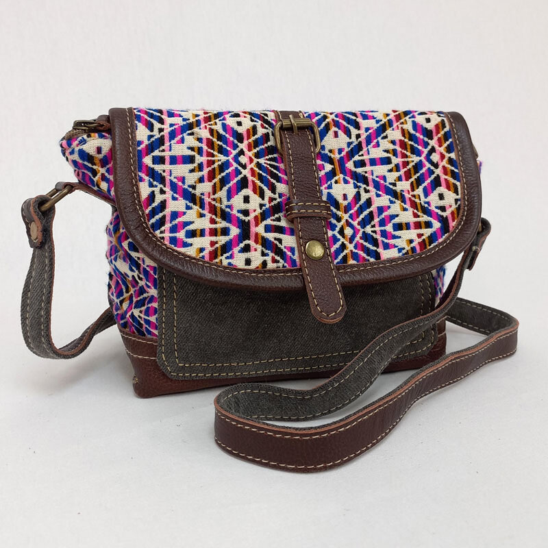 Shelly - Canvas/Leather Crossbody Bag