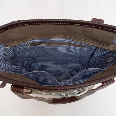 Tori - Canvas/Leather Tote Bag