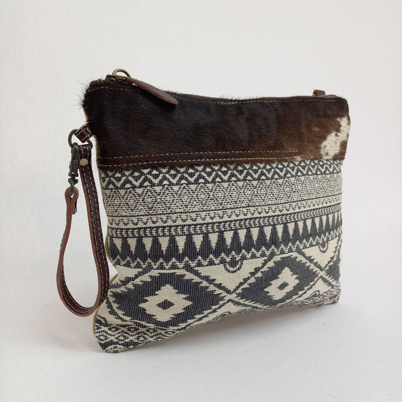 Kelly - Hide/Canvas Crossbody Bag