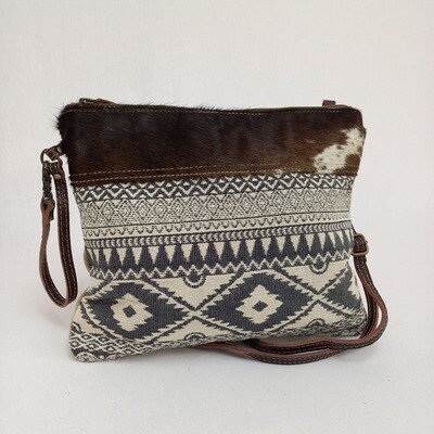 Kelly - Hide/Canvas Crossbody Bag