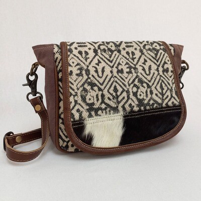 Sammy - Hide/Canvas Crossbody Bag