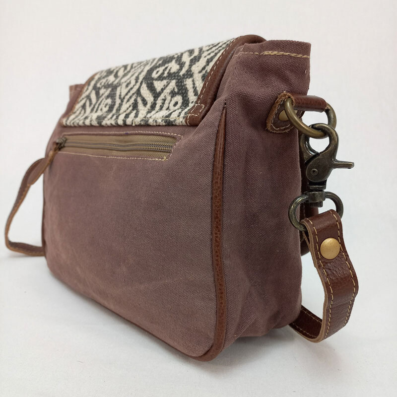 Sammy - Hide/Canvas Crossbody Bag
